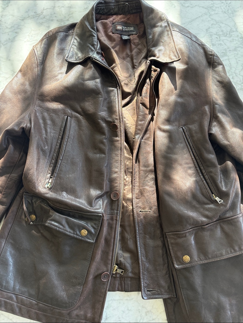 Vintage Genuine Leather Field Jacket - Banana Republic Cabinwear
